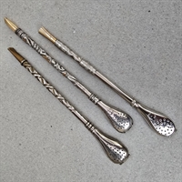 metal-sugerør-tesugerør-vintage-1920-bombilla-mata-gamle